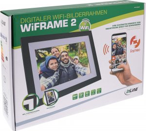Ramka InLine ®, digital WiFi photo frame WiFRAME 2, 10.1", 1920x1200 16:10 LCD IPS touch screen, Frameo APP, white, incl. 3 interchangeable outer frames 10