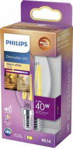 Philips Philips Candle & Lustre (Dimmable), 3.4 W, 40 W, E14, 470 lm, 15000 h, Warm glow 1