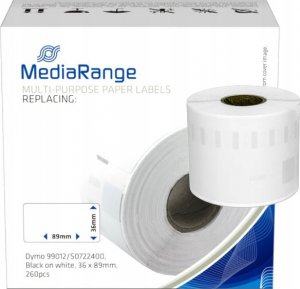 MediaRange MediaRange ge Schriftband 36x89mm schw/weiß Dymo 99012/S0722400 260Stk 1