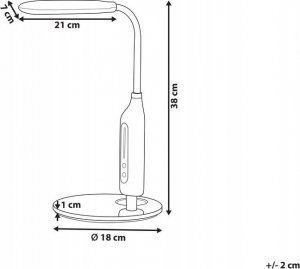 Lampka biurkowa Beliani czarna  (380944 Bel) 6