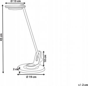 Lampka biurkowa Beliani srebrna  (380753 Bel) 5