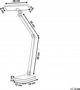 Lampka biurkowa Beliani czarna  (379016 Bel) 3