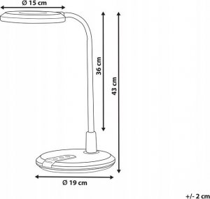 Lampka biurkowa Beliani srebrna  (379360 Bel) 6