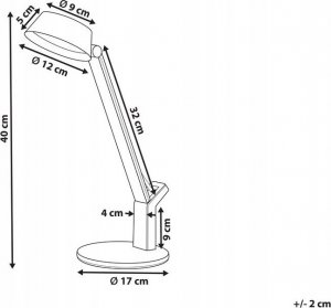 Lampka biurkowa Beliani srebrna  (379599 Bel) 6