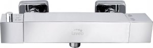 Bateria wannowa Laveo LAVEO Kvadrato - bateria natryskowa ścienna z termostatem bez zestawu natryskowego 1