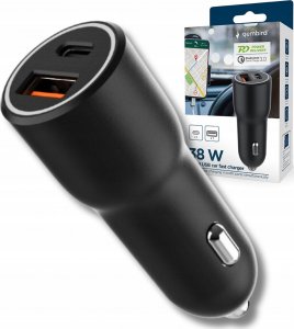 Ładowarka Gembird GEMBIRD Szybka ładowarka samochodowa 2x USB Type-C PD 38W czarna 4