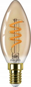 Signify Philips LED Lampe Vintage Kerze 15W E14 Gold 1er P 1