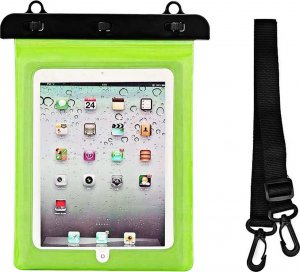 Etui na tablet Hurtel Etui wodoszczelne na tablet PVC z regulowanym paskiem Outdoor - zielone Etui wodoszczelne na tablet PVC z regulowanym paskiem Outdoor - zielone 1