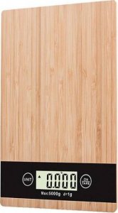 Waga kuchenna Gordon ELEKTRONICZNA WAGA KUCHENNA PŁASKA BAMBUSOWA LCD 5KG 13