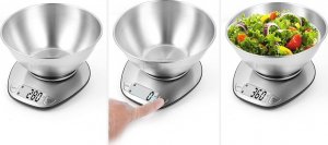 Waga kuchenna Verk Elektroniczna waga kuchenna z misą 5kg/1g cyfrowa precyzjna metalowa Elektroniczna waga kuchenna z misą 5kg/1g cyfrowa precyzjna metalowa 10