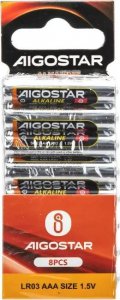 Aigostar  Bateria alkaliczna LR03 AAA 1.5V 8 szt. Bateria alkaliczna LR03 AAA 1.5V 8 szt. 1