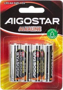 Aigostar  Baterie alkaliczne R6, AA, duże paluszki Aigostar LR06 1.5V 4 szt. Baterie alkaliczne R6, AA, duże paluszki Aigostar LR06 1.5V 4 szt. 1