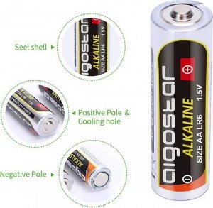 Aigostar  Baterie alkaliczne R6, AA, duże paluszki Aigostar LR06 1.5V 4 szt. Baterie alkaliczne R6, AA, duże paluszki Aigostar LR06 1.5V 4 szt. 3