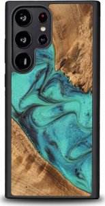 BeWood Etui z drewna i żywicy na Samsung Galaxy S23 Ultra Bewood Unique Turquoise - turkusowo-czarne 1