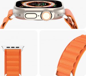 Dux Ducis Sportowy pasek ze sprzączką do Apple Watch Ultra / 9 / 8 / 7 / 6 / SE / 5 / 4 / 3 / 2 / 1 (42, 44, 45, 49 mm) Dux Ducis Strap GS Version - pomarańczowy 3