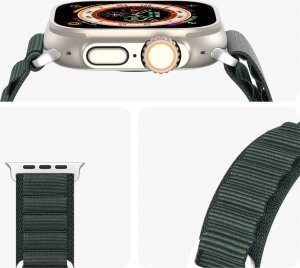 Dux Ducis Sportowy pasek ze sprzączką do Apple Watch Ultra / 9 / 8 / 7 / 6 / SE / 5 / 4 / 3 / 2 / 1 (42, 44, 45, 49 mm) Dux Ducis Strap GS Version - zielony 3