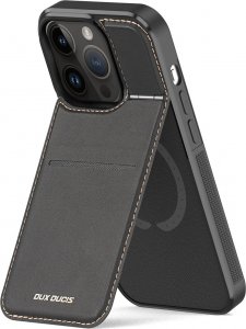Dux Ducis Etui portfel Dux Ducis Rafi Mag z podstawką 3w1 do iPhone 15 Pro Max z MagSafe i blokadą RFID - czarne 1