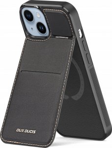 Dux Ducis Etui portfel Dux Ducis Rafi Mag z podstawką 3w1 do iPhone 15 Plus z MagSafe i blokadą RFID - czarne 1