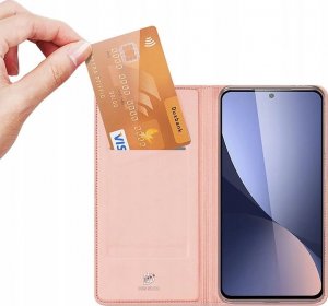 Dux Ducis Etui z klapką, portfelem i podstawką Dux Ducis Skin Pro do Xiaomi Poco M6 Pro / Redmi 12/12R - różowe 10