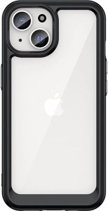 Hurtel Wzmocnione etui z elastyczną ramką do iPhone 15 Plus Outer Space - czarne 1