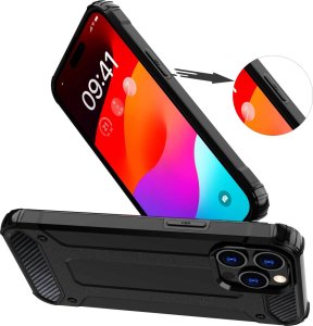 Hurtel Pancerne etui do iPhone 15 Pro Hybrid Armor - czarne 4