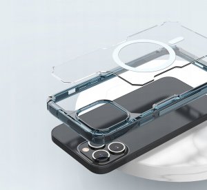 Nillkin Pancerne etui z MagSafe Nature Pro* do iPhone 15 Pro Max - niebieskie 13