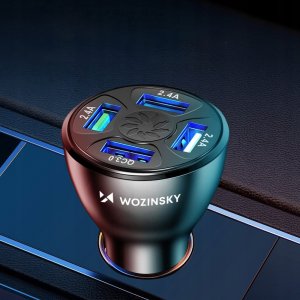 Ładowarka Wozinsky Ładowarka samochodowa Wozinsky WCCAW 50W 4x USB-A QC - biała 4