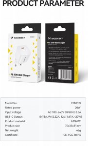 Ładowarka Wozinsky Ładowarka sieciowa Wozinsky CMWCS USB-C PD 20W - biała 4