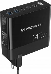 Ładowarka Wozinsky Ładowarka sieciowa GaN Wozinsky CGWCB 140W 3 x USB-C / 2 x USB-A - czarna 2