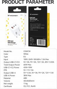 Ładowarka Wozinsky CGWCW 1x USB-A 2x USB-C 3 A (5907769308543) 4
