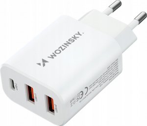 Ładowarka Wozinsky Ładowarka sieciowa Wozinsky CWCUCW 30W USB-C / 2 x USB-A - biała 4