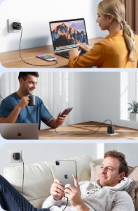 Ładowarka Joyroom Szybka ładowarka Joyroom JR-TCF09 2x USB-C 40W - czarna 9