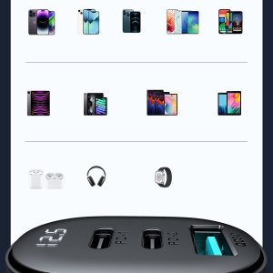 Ładowarka Joyroom Ładowarka samochodowa Joyroom JR-CCD04 30W 2x USB-C USB-A z wyświetlaczem - czarna 11