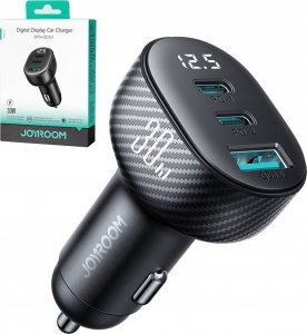 Ładowarka Joyroom Ładowarka samochodowa Joyroom JR-CCD04 30W 2x USB-C USB-A z wyświetlaczem - czarna 6