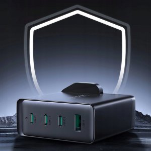 Ładowarka Joyroom Ładowarka GaN UK Joyroom JR-TCG05UK 140W 3x USB-C USB-A + kabel USB-C / USB-C 240W 1.2m 13