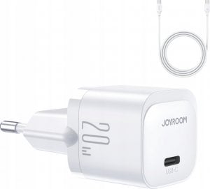 Ładowarka Joyroom Ładowarka sieciowa Joyroom JR-TCF02 USB-C PD 20W + kabel USB-C - biała 1