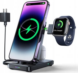 Ładowarka Joyroom Stacja ładująca 4w1 Joyroom JR-WQS02 iPhone AirPods Apple Watch składana - czarna 2
