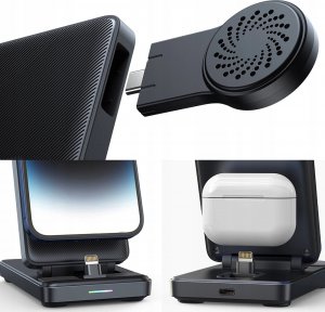 Ładowarka Joyroom Stacja ładująca 4w1 Joyroom JR-WQS02 iPhone AirPods Apple Watch składana - czarna 8