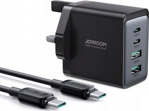 Ładowarka Joyroom Ładowarka sieciowa Joyroom TCG02 PD USB-C USB-A 67W GaN (UK) + kabel USB-C - czarna 1