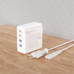 Ładowarka Dudao Szybka ładowarka sieciowa GaN 100W 2 x USB-C / 2 x USB Dudao A100EU - biała 3