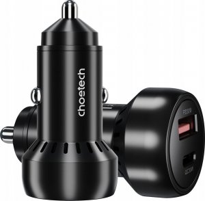Ładowarka Choetech Ładowarka samochodowa Choetech TC0014 USB-C USB-A PD 60W z podświetleniem LED - czarna 3