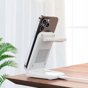 Ładowarka Choetech Stacja ładująca indukcyjna 3w1 Choetech T608 15W - biała 7