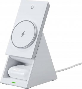 Ładowarka Choetech Stacja ładująca indukcyjna 3w1 Choetech T600 15W - biała 3