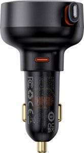 Ładowarka Baseus Ładowarka samochodowa Baseus Enjoyment Pro USB-C (żeńskie) / Lightning (męski) 60W - czarna 2