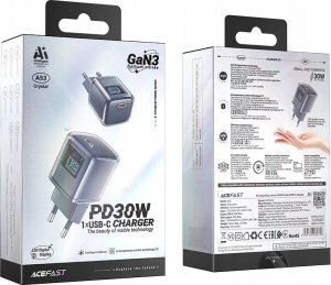 Ładowarka Acefast Ładowarka Acefast A53 PD 30W GaN USB-C z wyświetlaczem - szara 5