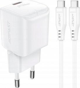 Ładowarka Acefast Ładowarka sieciowa Acefast A77 Mini PD 30W GaN + kabel USB-C - biała 1