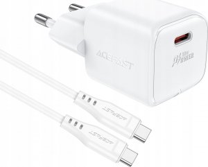 Ładowarka Acefast Ładowarka sieciowa Acefast A77 Mini PD 30W GaN + kabel USB-C - biała 4