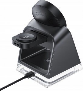 Ładowarka Acefast Ładowarka indukcyjna 3w1 Acefast E17 MagSafe + kabel USB-A USB-C - czarna 3