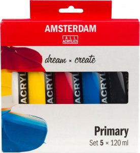 Artequipment Amsterdam Standard Series acrylic paint primary set | 5 x 1