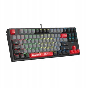 Klawiatura A4Tech A4tech Bloody Klawiatura S87, klawiatura gamingowa, mechaniczna, przewodowa, Red Switch, CZ/SK, Czarny 3